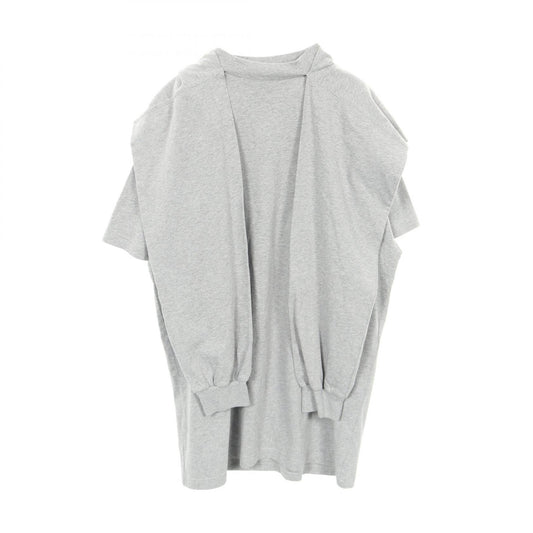 BALENCIAGA Incognito Hooded Layered T-Shirt Gray Size 1
