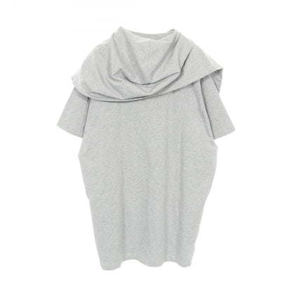 BALENCIAGA Incognito Hooded Layered T-Shirt Gray Size 1