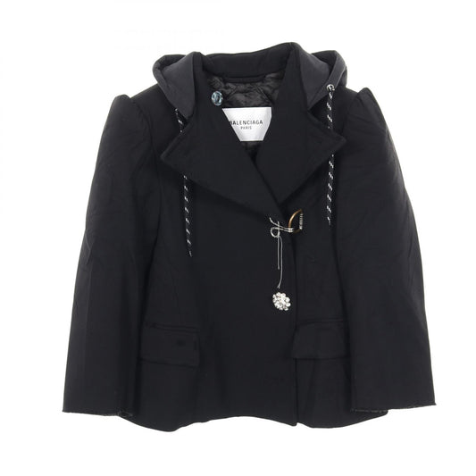 BALENCIAGA Nylon Blazer Black Size 34