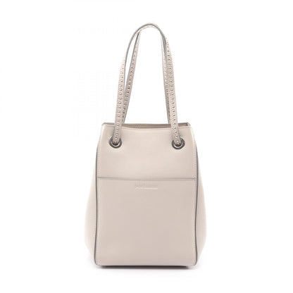 J&M Davidson Beige 2x4 Leather Handbag