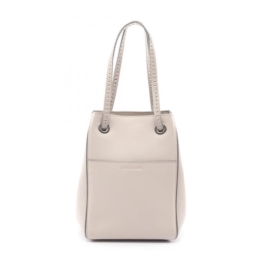 J&M Davidson Beige 2x4 Leather Handbag