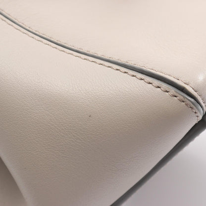 J&M Davidson Beige 2x4 Leather Handbag