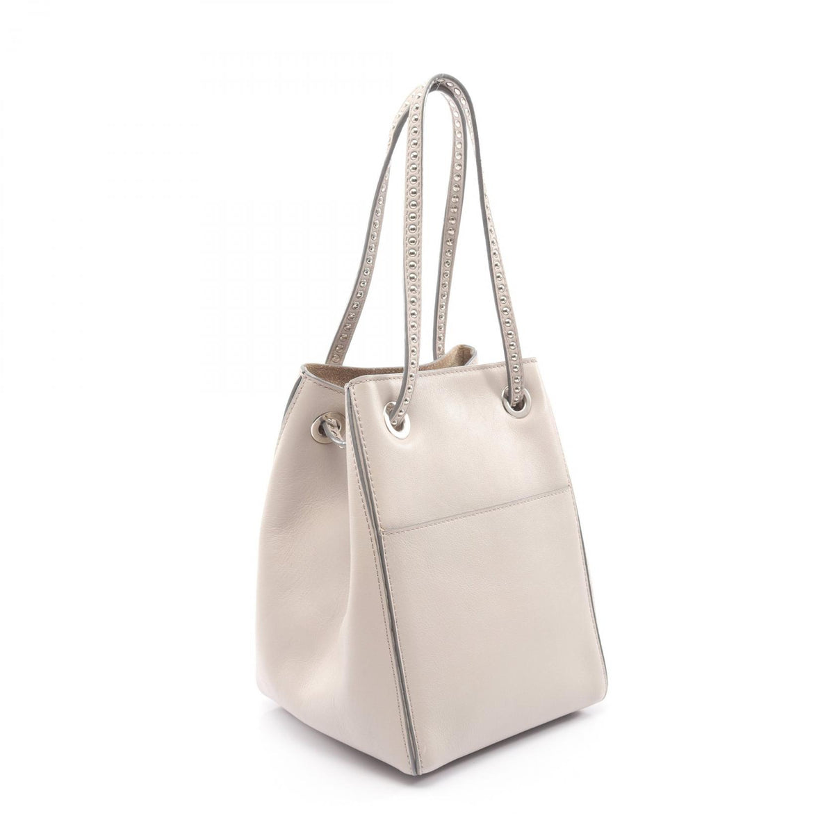 J&M Davidson Beige 2x4 Leather Handbag