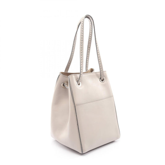 J&M Davidson Beige 2x4 Leather Handbag