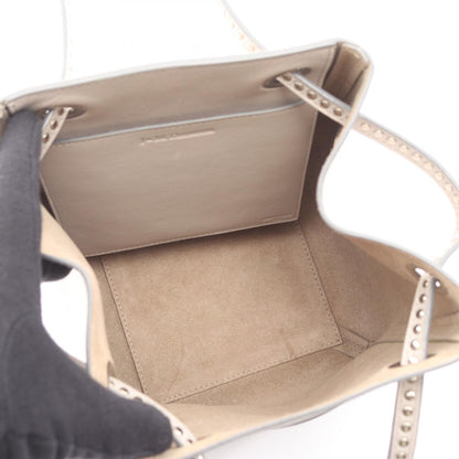 J&M Davidson Beige 2x4 Leather Handbag