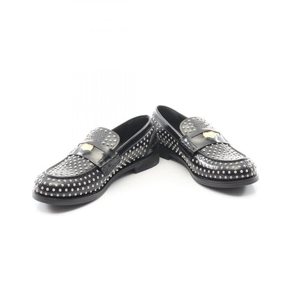 Miu Miu Black Penny Leather Loafers Size 37