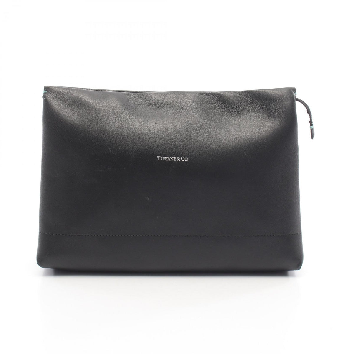 TIFFANY&CO Large Shopping Pouch Bag Black