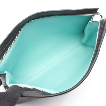 TIFFANY&CO Large Shopping Pouch Bag Black