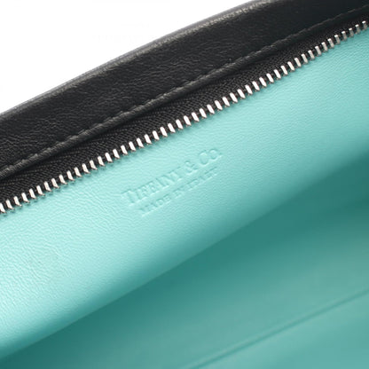 TIFFANY&CO Large Shopping Pouch Bag Black