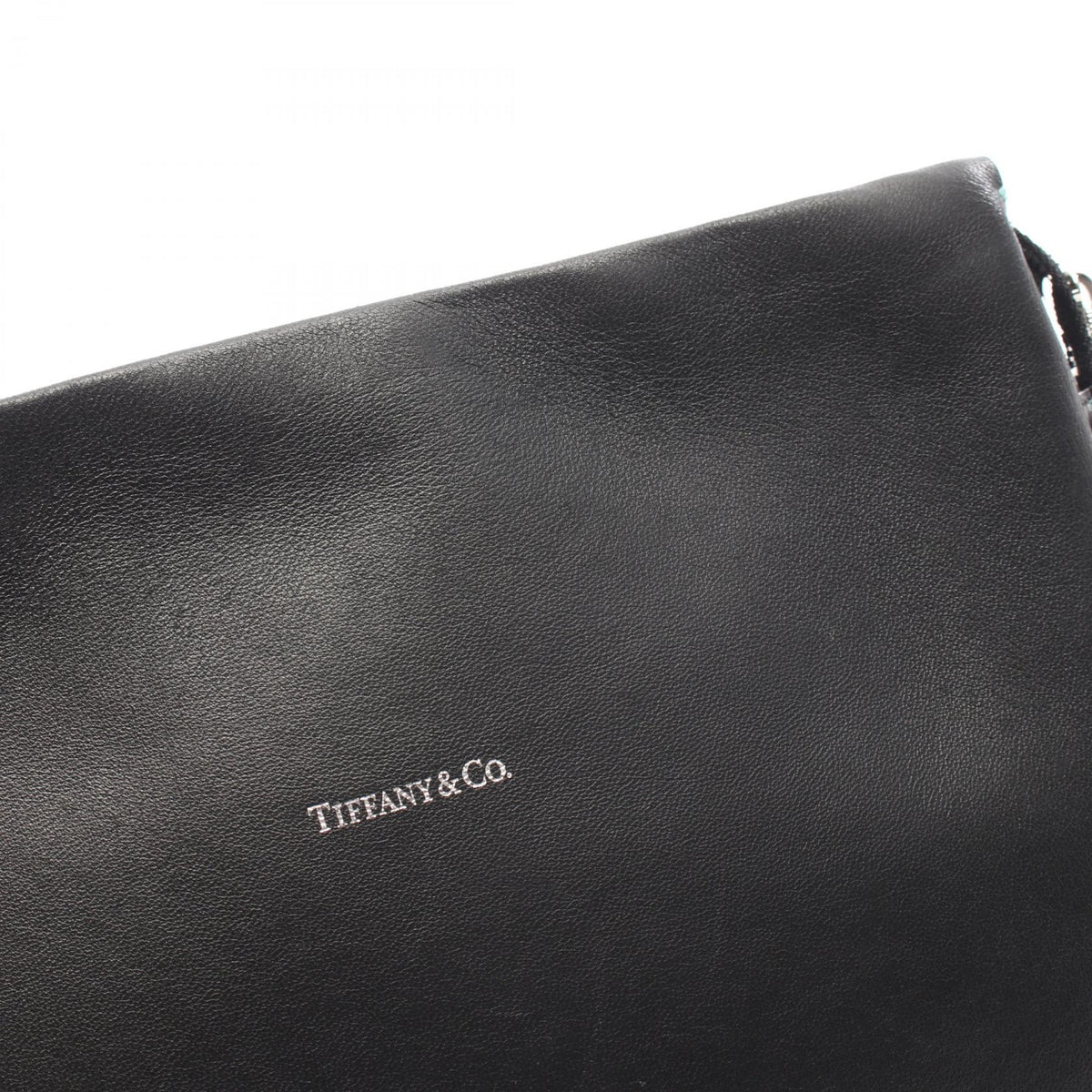 TIFFANY&CO Large Shopping Pouch Bag Black
