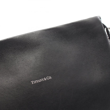 TIFFANY&CO Large Shopping Pouch Bag Black