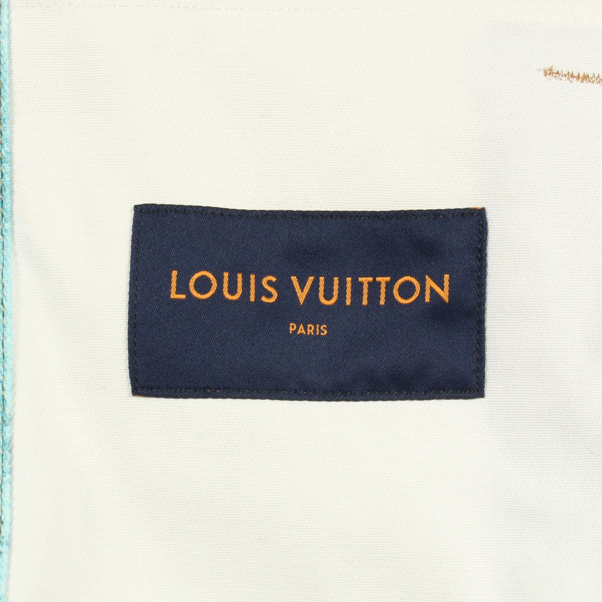 LOUIS VUITTON LV Spray Cotton Denim Jacket White Size 46