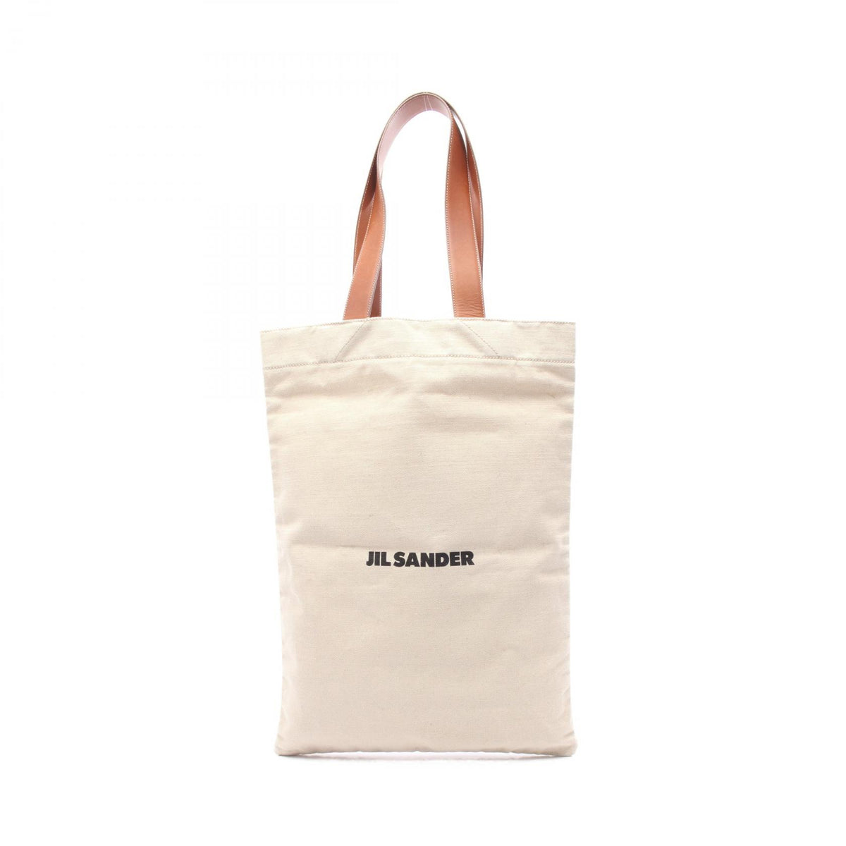 JIL SANDER FLAT SHOPPER Canvas Bag Beige