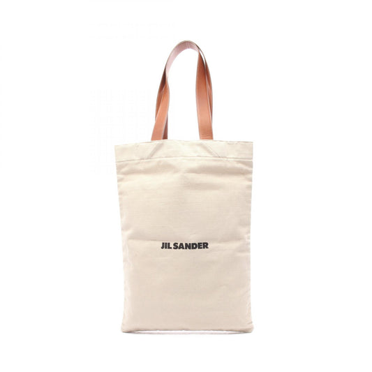 JIL SANDER FLAT SHOPPER Canvas Bag Beige