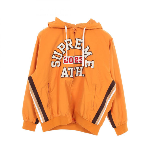 Supreme Applique Hooded Track Jacket Nylon Orange Size M
