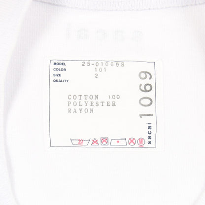 Sacai White Cotton T-Shirt Size 2