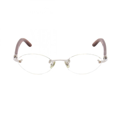 CARTIER Rimless Eyeglasses Brown