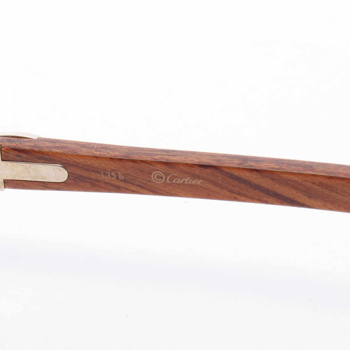 CARTIER Rimless Eyeglasses Brown