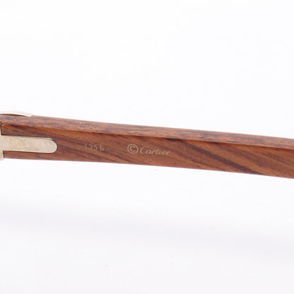 CARTIER Rimless Eyeglasses Brown