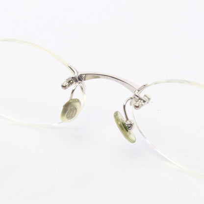 CARTIER Rimless Eyeglasses Brown