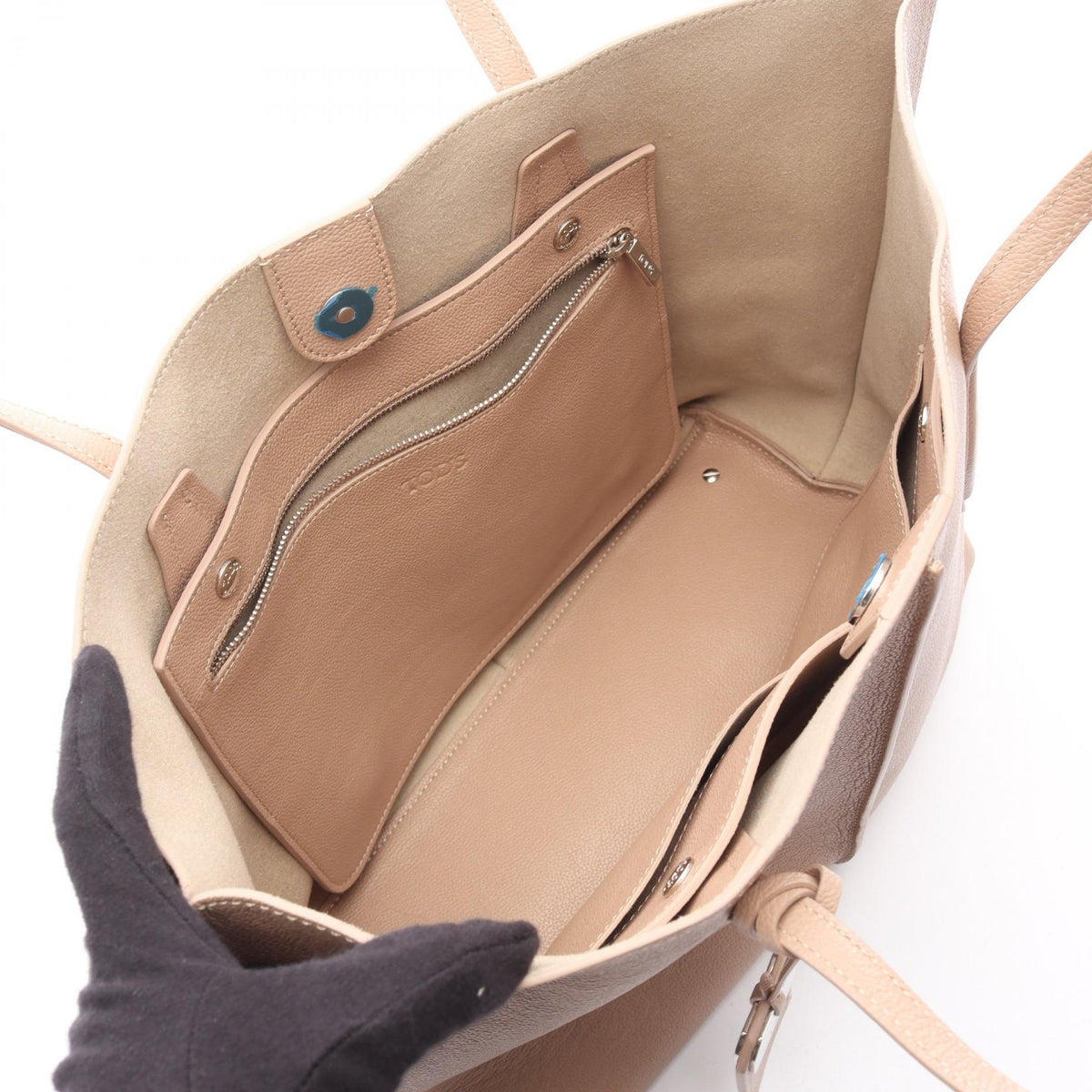 TOD'S JOY Pink Leather Tote Bag