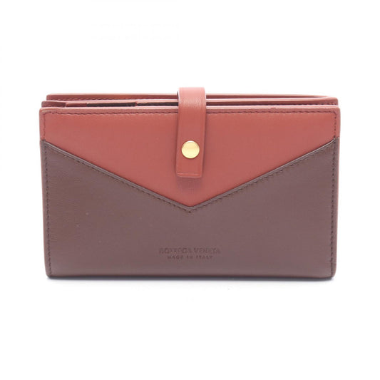 BOTTEGA VENETA Leather Bifold Wallet Red