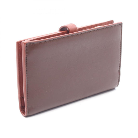 BOTTEGA VENETA Leather Bifold Wallet Red