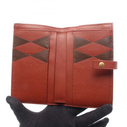 BOTTEGA VENETA Leather Bifold Wallet Red