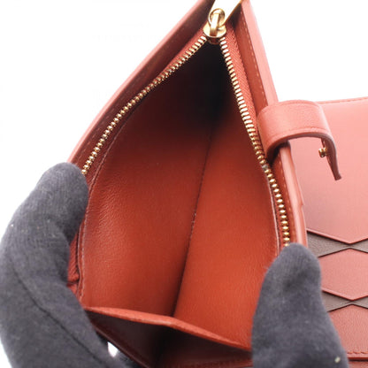 BOTTEGA VENETA Leather Bifold Wallet Red