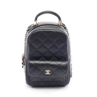 CHANEL Matelasse Leather Backpack Black