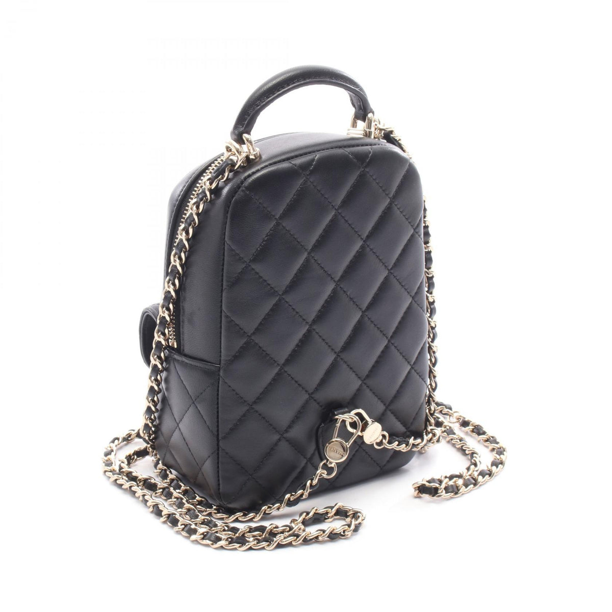 CHANEL Matelasse Leather Backpack Black