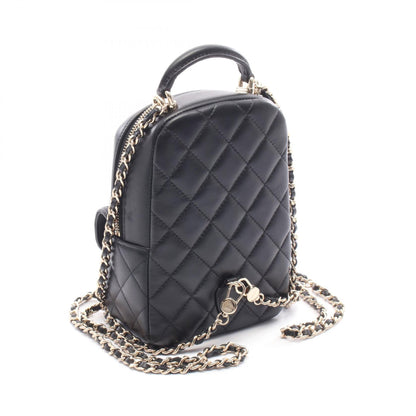 CHANEL Matelasse Leather Backpack Black
