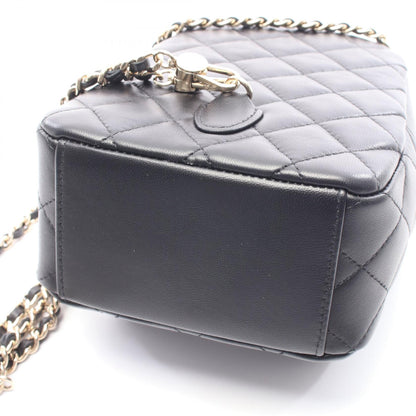 CHANEL Matelasse Leather Backpack Black