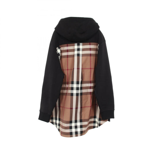 BURBERRY Nova Check Cotton Hoodie Black Multicolor Size S