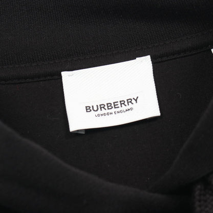 BURBERRY Nova Check Cotton Hoodie Black Multicolor Size S