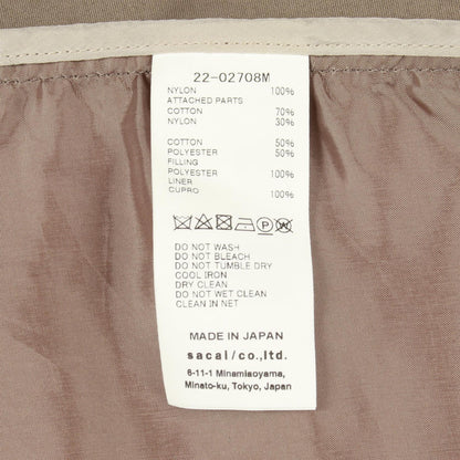 Sacai Nylon Twill Mix Blouson Military Jacket Beige Size 3