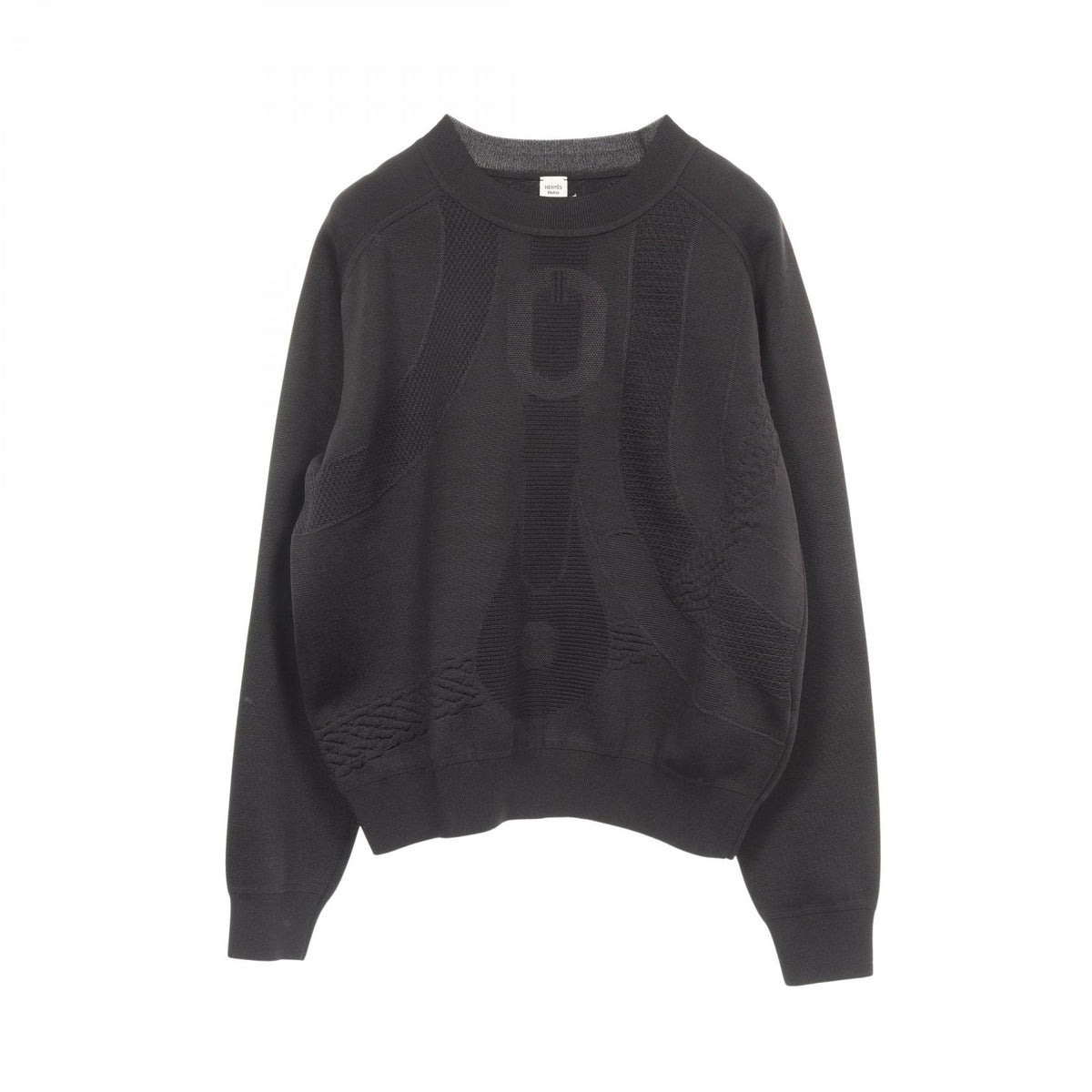 HERMES Silk Sweater Black Size 38
