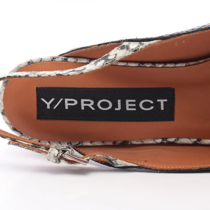 Y/PROJECT Exotic Leather Sandals Black Size 36