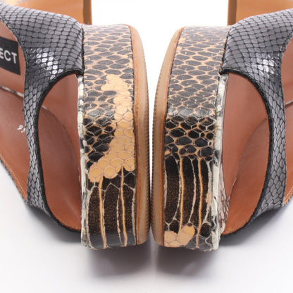 Y/PROJECT Exotic Leather Sandals Black Size 36