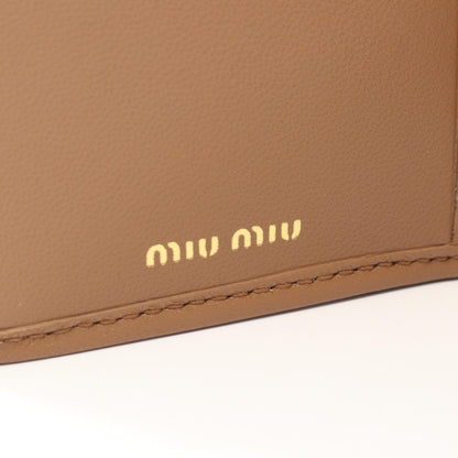 Miu Miu Matelassé Leather Wallet Brown