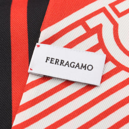 Salvatore Ferragamo Silk Stripe Scarf