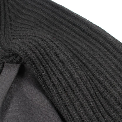 Sacai Black Wool Paneled Asymmetric Dress Size 2