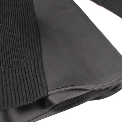 Sacai Black Wool Paneled Asymmetric Dress Size 2