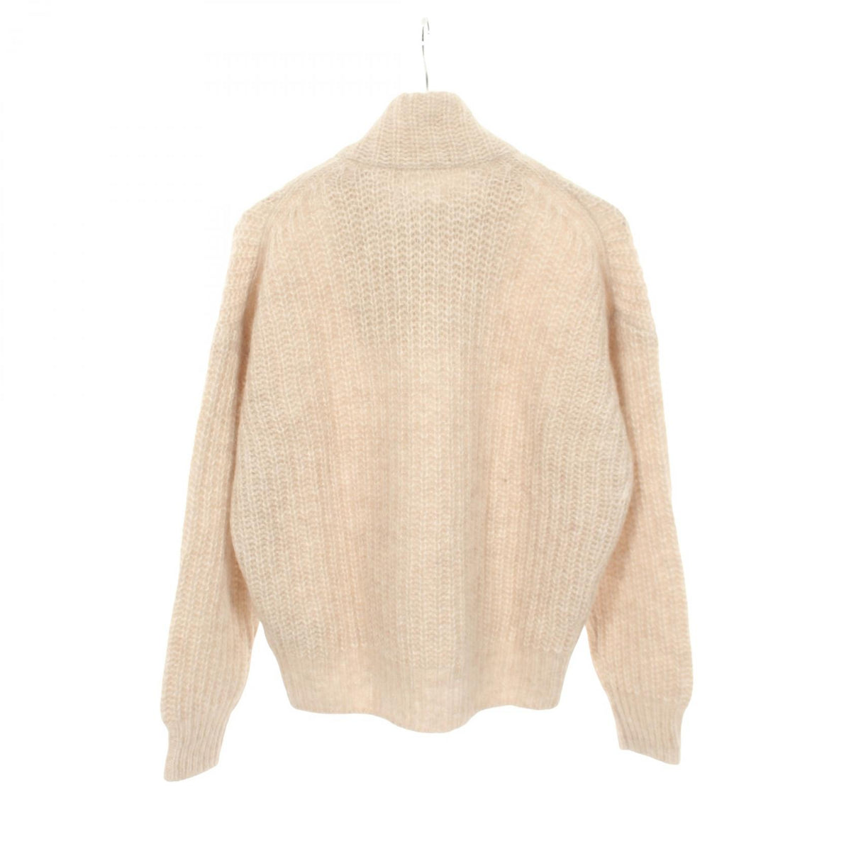 ba&sh Alpaca Nylon Mohair Half-Zip Sweater Beige Size 0