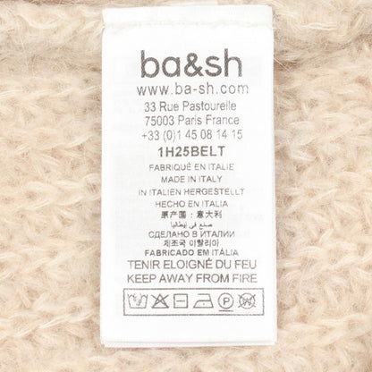 ba&sh Alpaca Nylon Mohair Half-Zip Sweater Beige Size 0