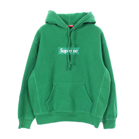 Supreme Box Logo Hooded Sweatshirt Green Size S