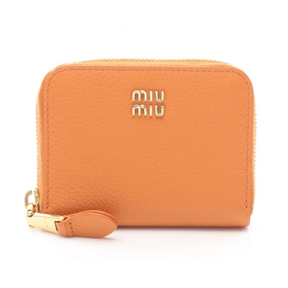 Miu Miu Leather Coin Case Orange