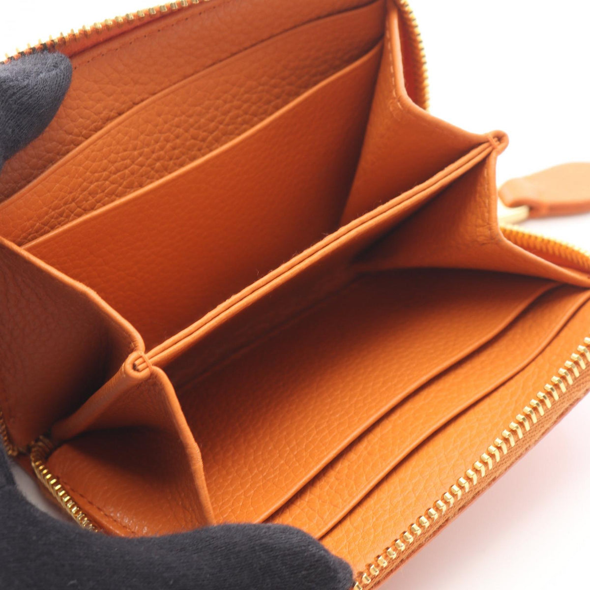 Miu Miu Leather Coin Case Orange
