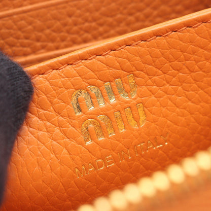 Miu Miu Leather Coin Case Orange