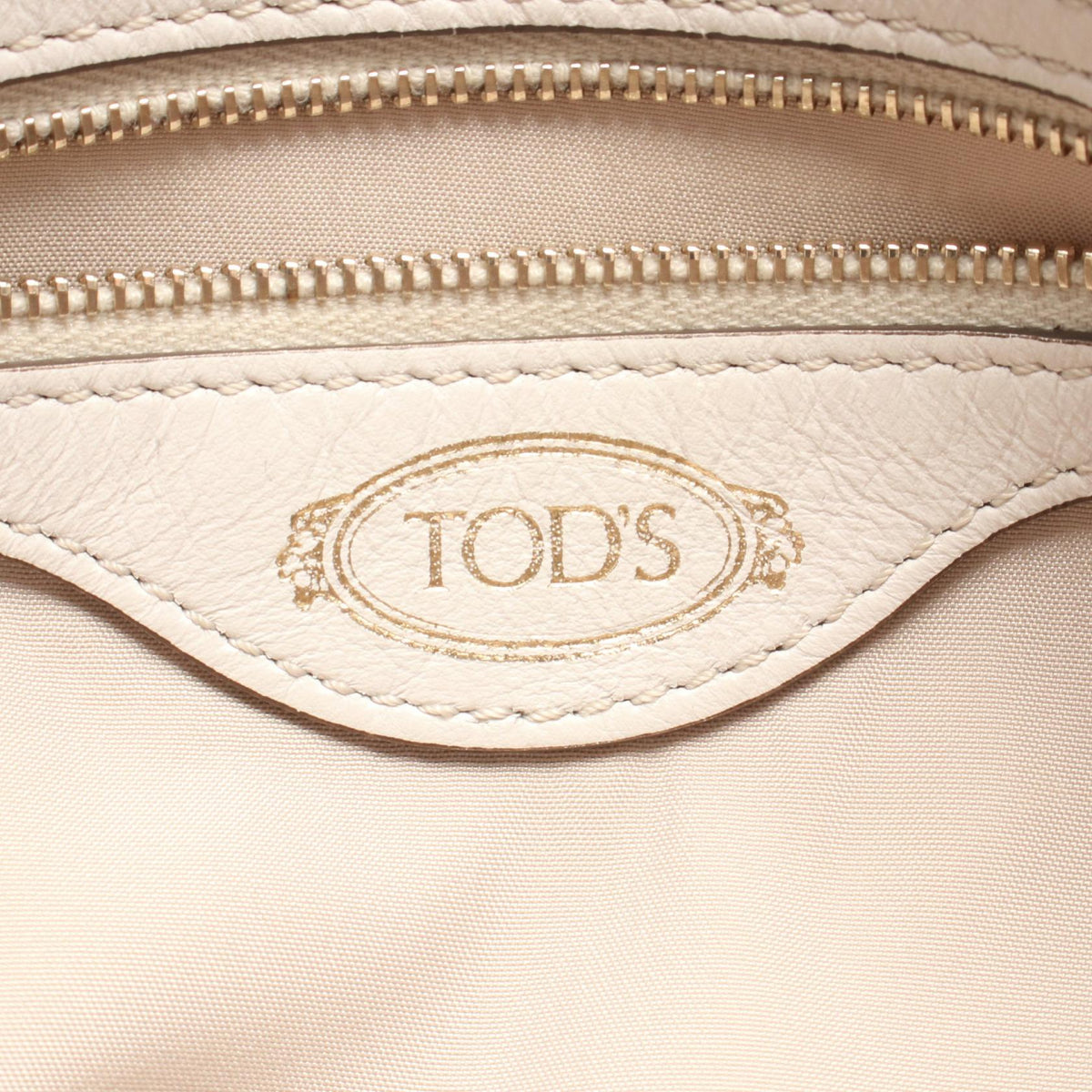 TOD'S Flower Leather Shoulder Bag White